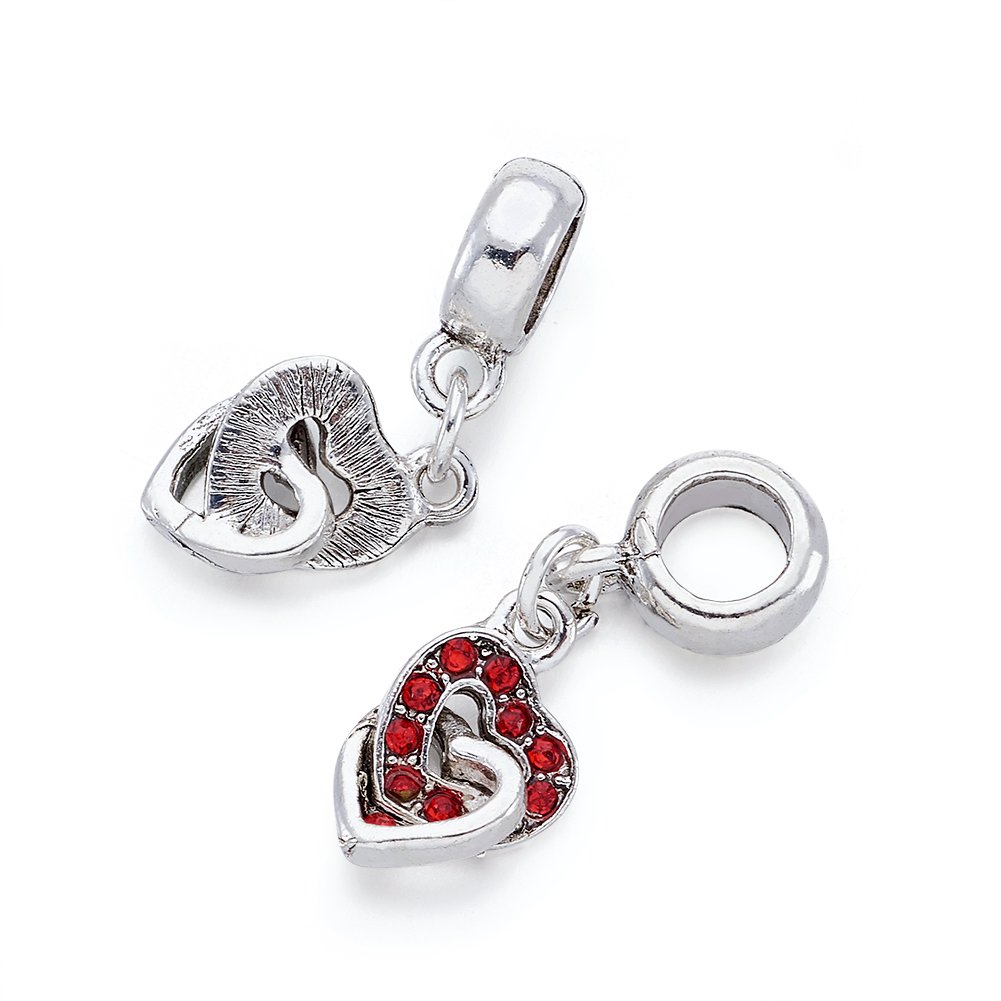 European "Love DAD Heart" Bead Charm Spacer For Snake Chain Bracelets - Fits Pandora, Chamilia & More - View #10