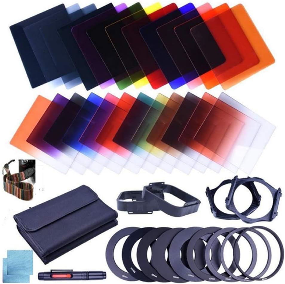 42in1 DSLR Filter Set Camera Filtro Full Kit Gradient Color Square ND Filter 24 ColorsGradient Color Square Suit for DSLR Camera(42in1 Filter Set)