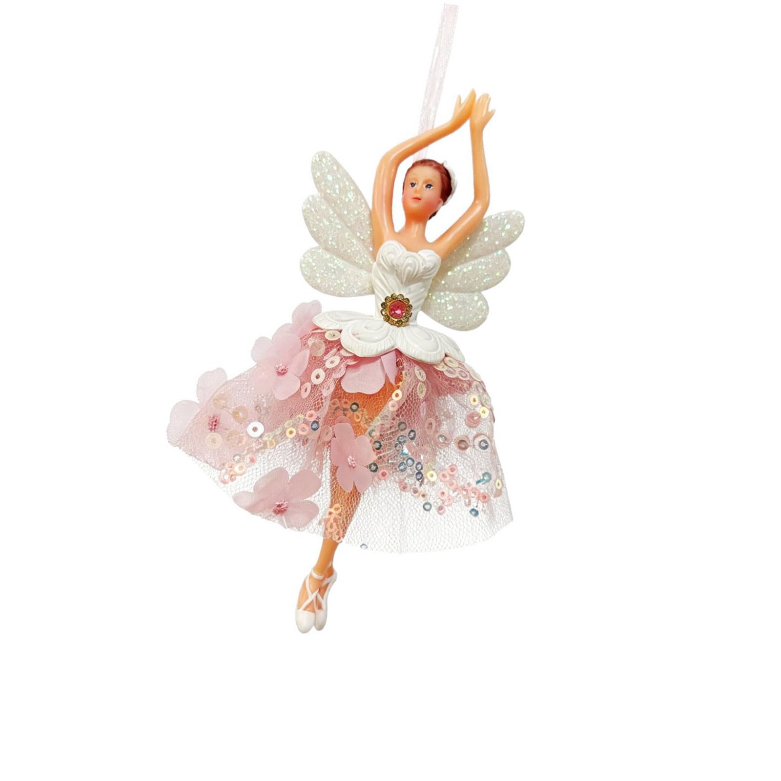 BELOWSYALER Enchanting Ballet Dancer Hangings Decor with Elegant Tulle Ballet Themed Holiday Ornament for Christmas Celebrations Christmas Hangings Decor