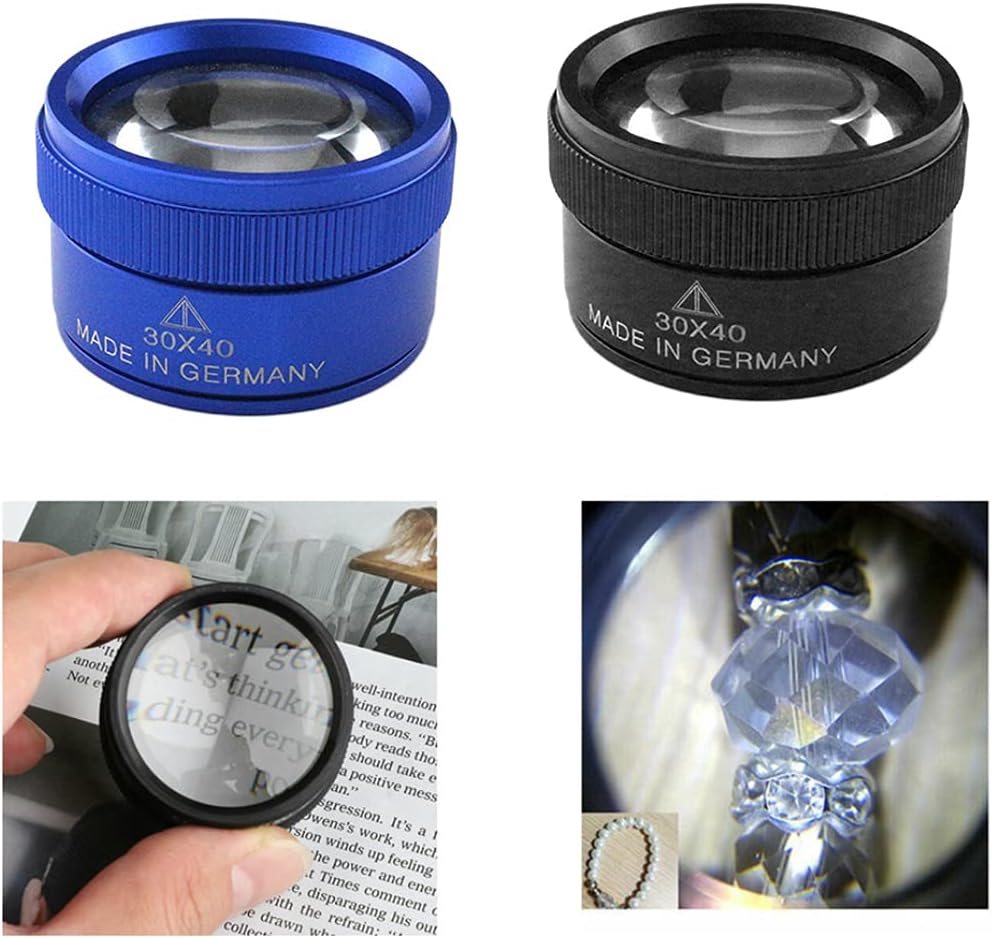 30x Loupe Magnifier Jewelry Glass Optics Loupes Loop Portable Pocket Jeweler Stamps Glasses Loupe