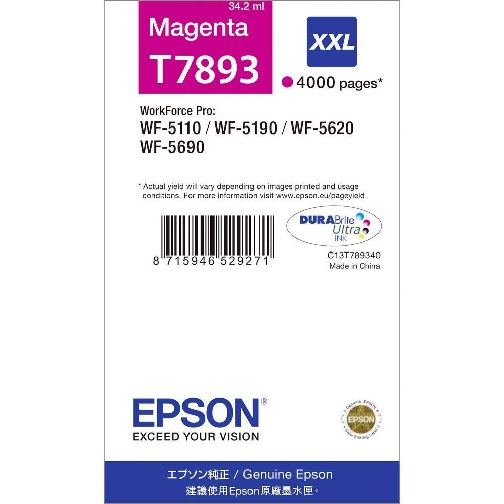Epson 235G865 T7893 Tinte, Singlepack magenta, extra hohe Kapazität, Super high