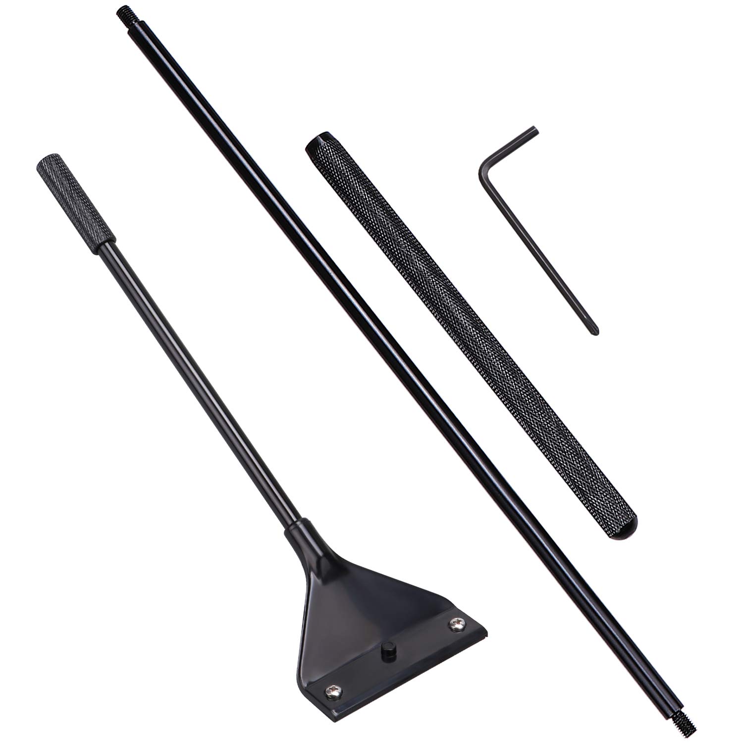 Coolty 66cm Algues Grattoir pour Aquarium avec 10pcs Acier Inoxydable Lames de Rechange, Outil de Nettoyage kit Aquarium en Verre Fish Tank