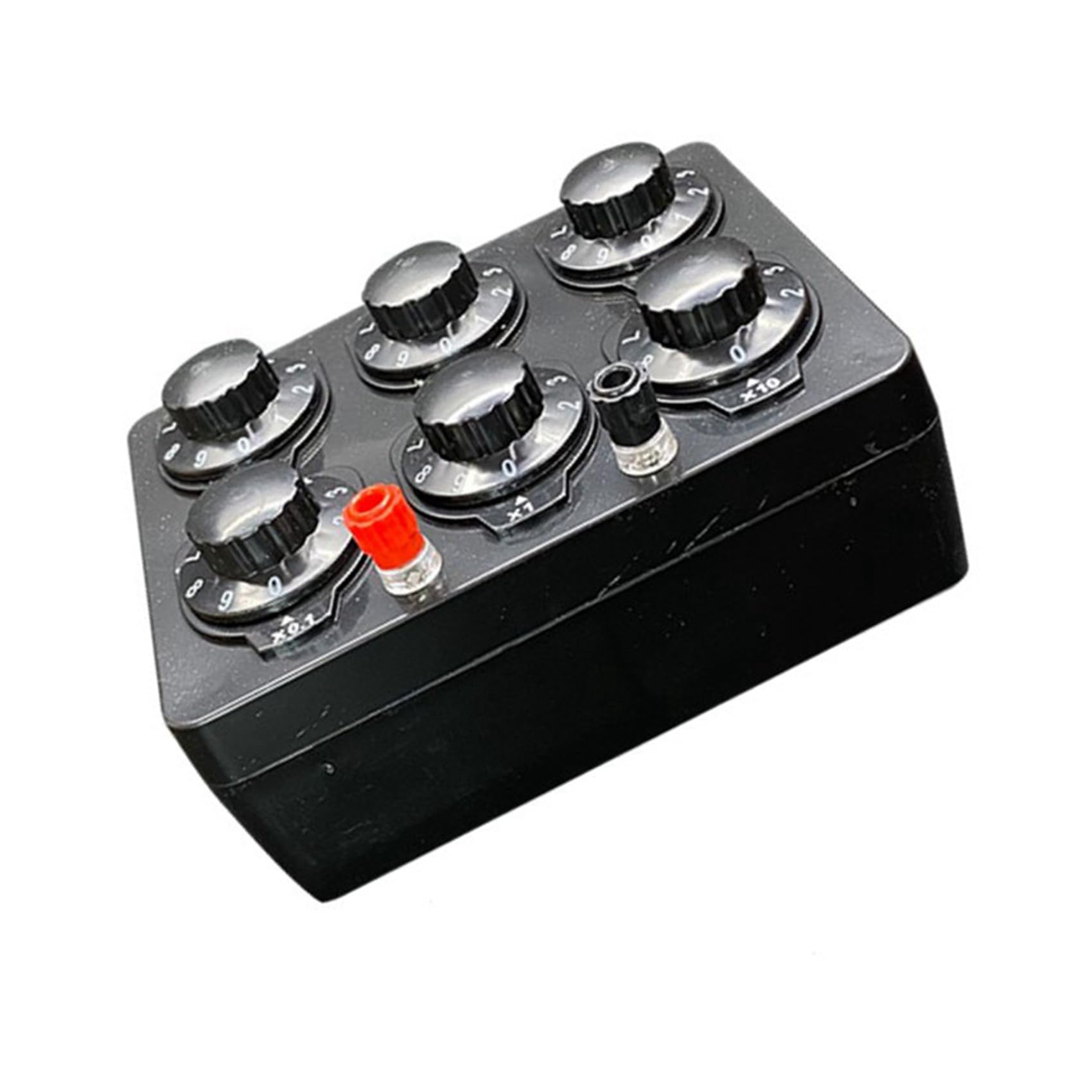 2X 0-99999,9 Ohm Einfache Widerstandsbox Präzisions-Widerstand mit Variabler Dekade, Lehrinstrument, Lehrwiderstandsbox