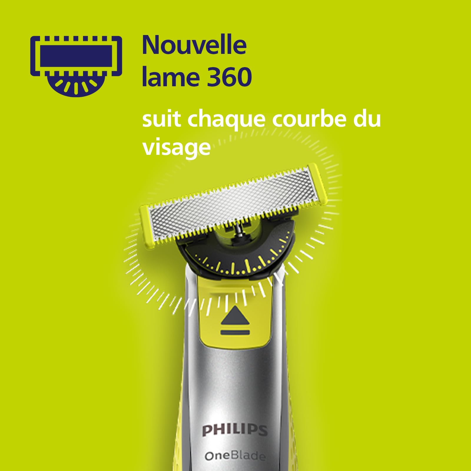 Philips OneBlade Original 360 lames, pour tous les modèles OneBlade et OneBlade Pro, 2 pièces (modèle QP420/60)