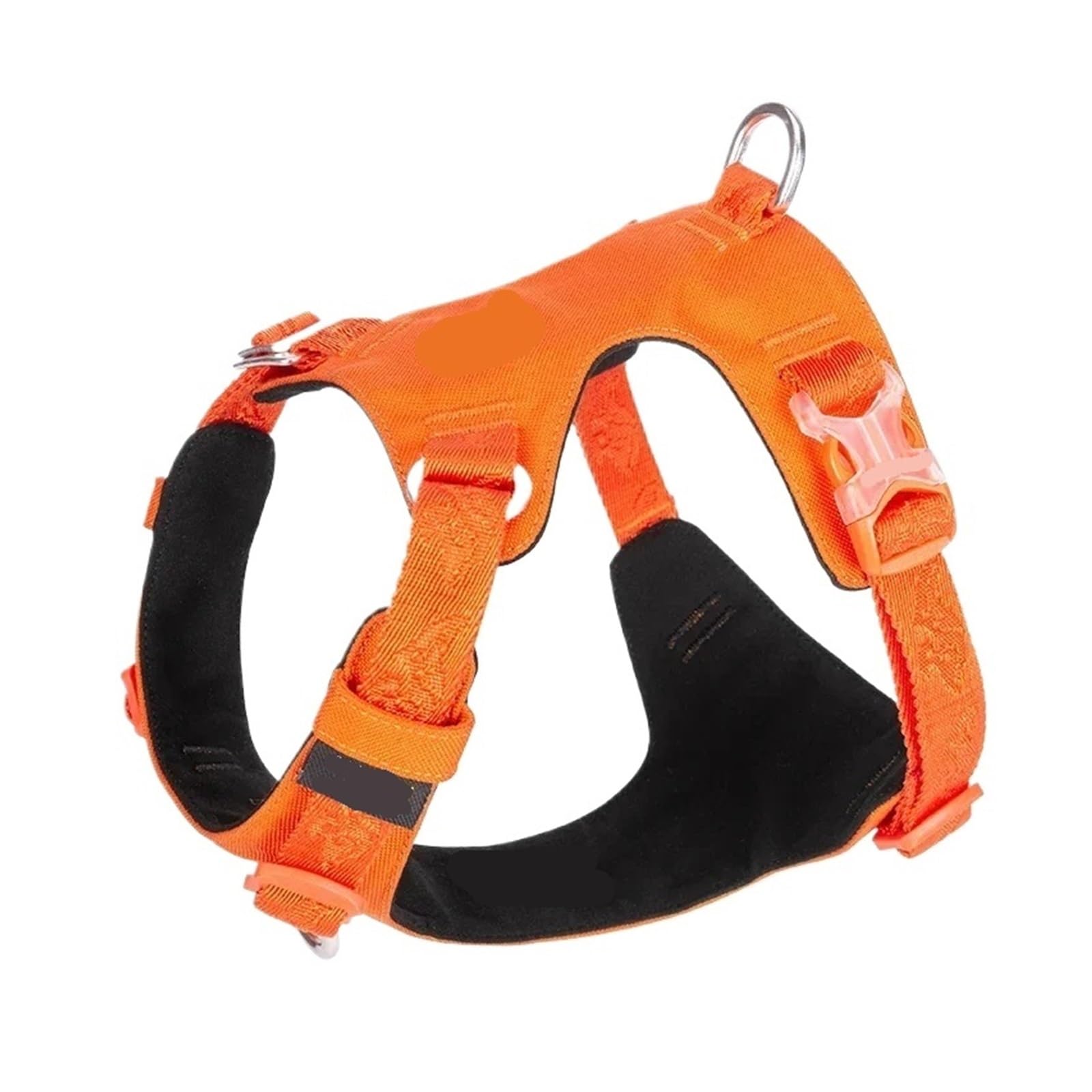 Harnais chien léger réglable orange blanc pour petit moyen et grand animal