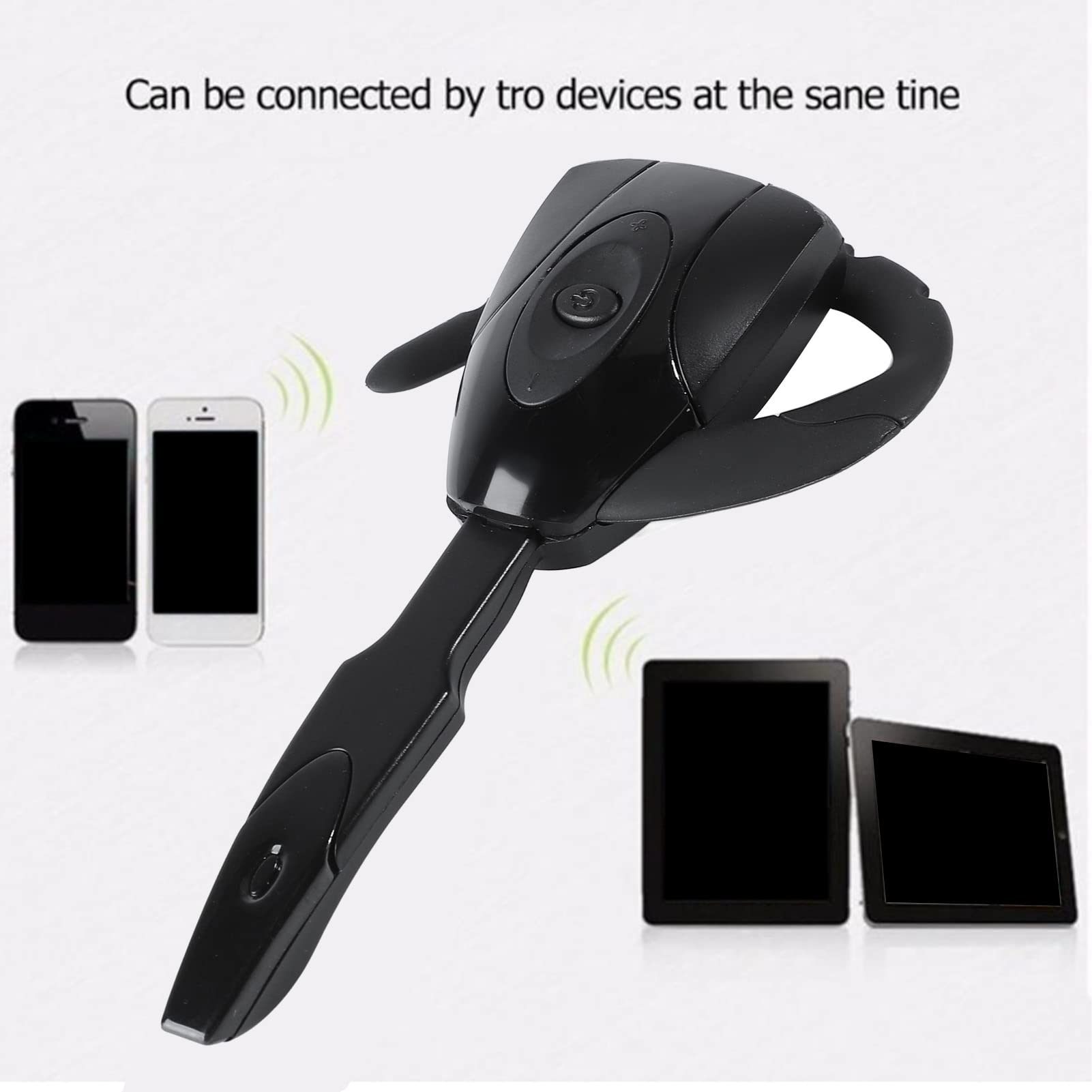 Single Ear Earpiece, Wireless Headset with Unique Shape for Comfortable Wear, BT5.0 Technology, Perfect Sound Quality, Built in Rechargeable Battery