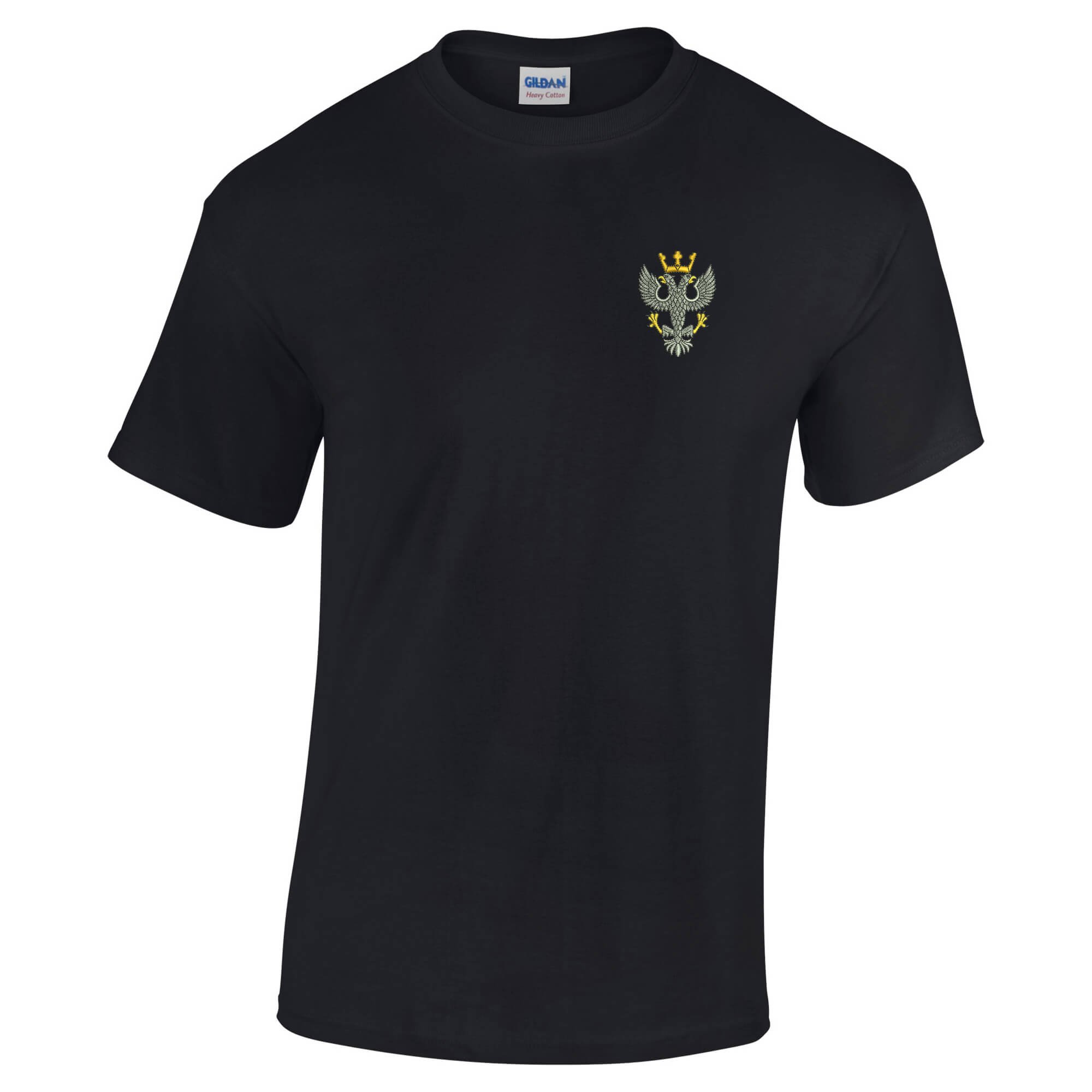 Pineapple Joe's Men's Black Mercian Regit Embroidered T-Shirt - Medium