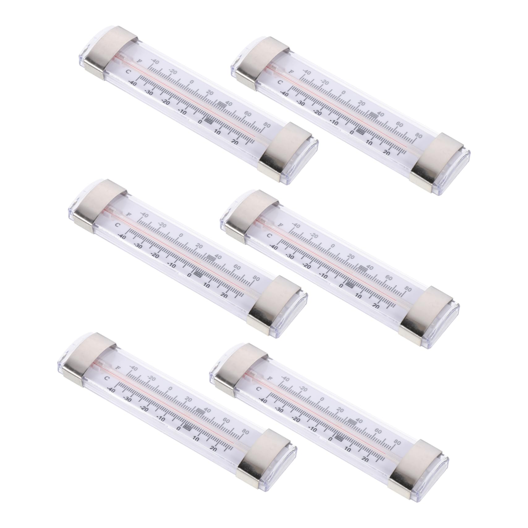 COLLBATH 6 Stück Packung Präzises Kühlschrankthermometer aus Verbundmaterial Einfach zu Bedienen für Supermärkte und Gefriertruhen Hochgenaues Temperaturmessgerät