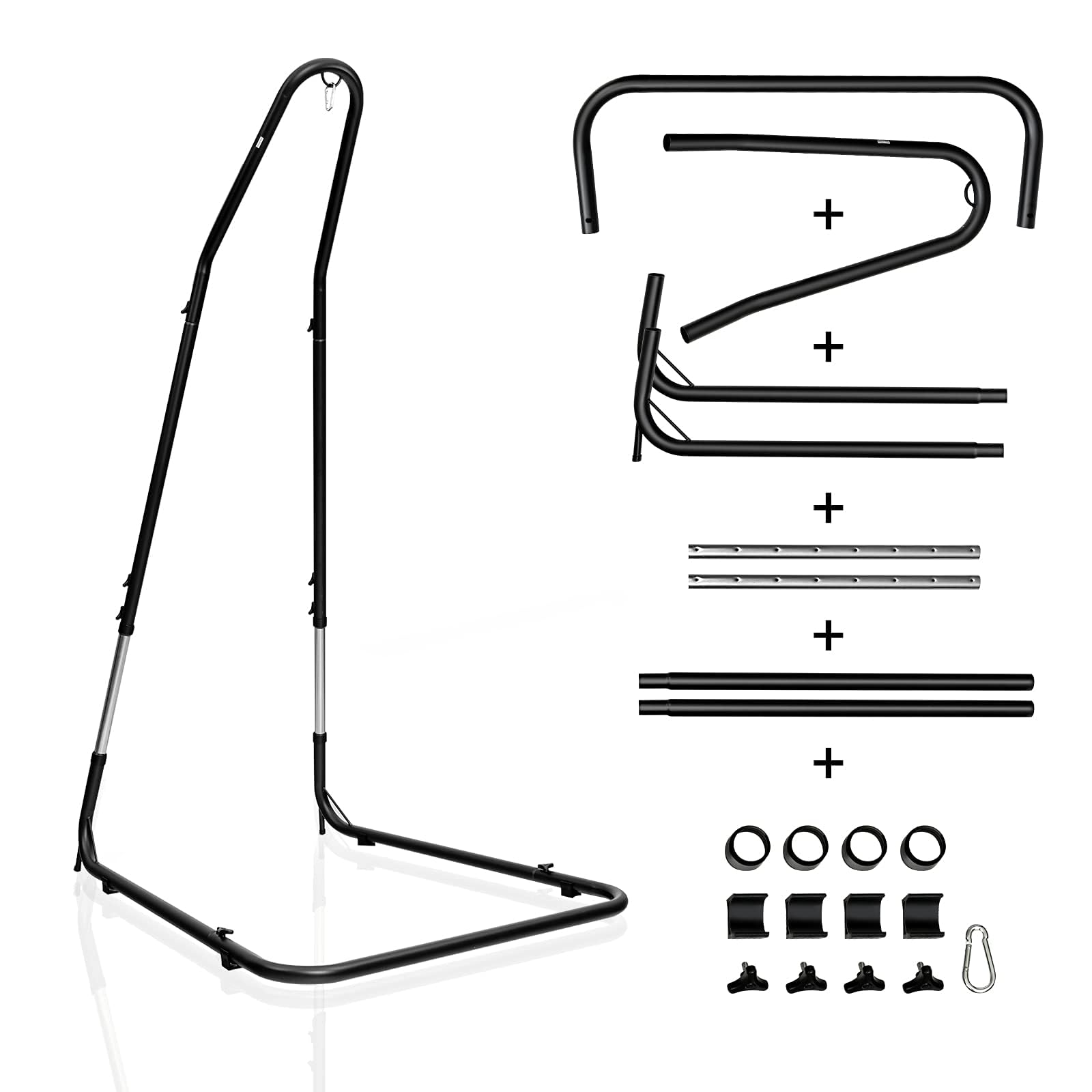 FANTASK Poltrona sospesa con Telaio in Metallo, Altezza Regolabile e Portata 150 kg, Supporto per Poltrona sospesa con Design Resistente alle intemperie