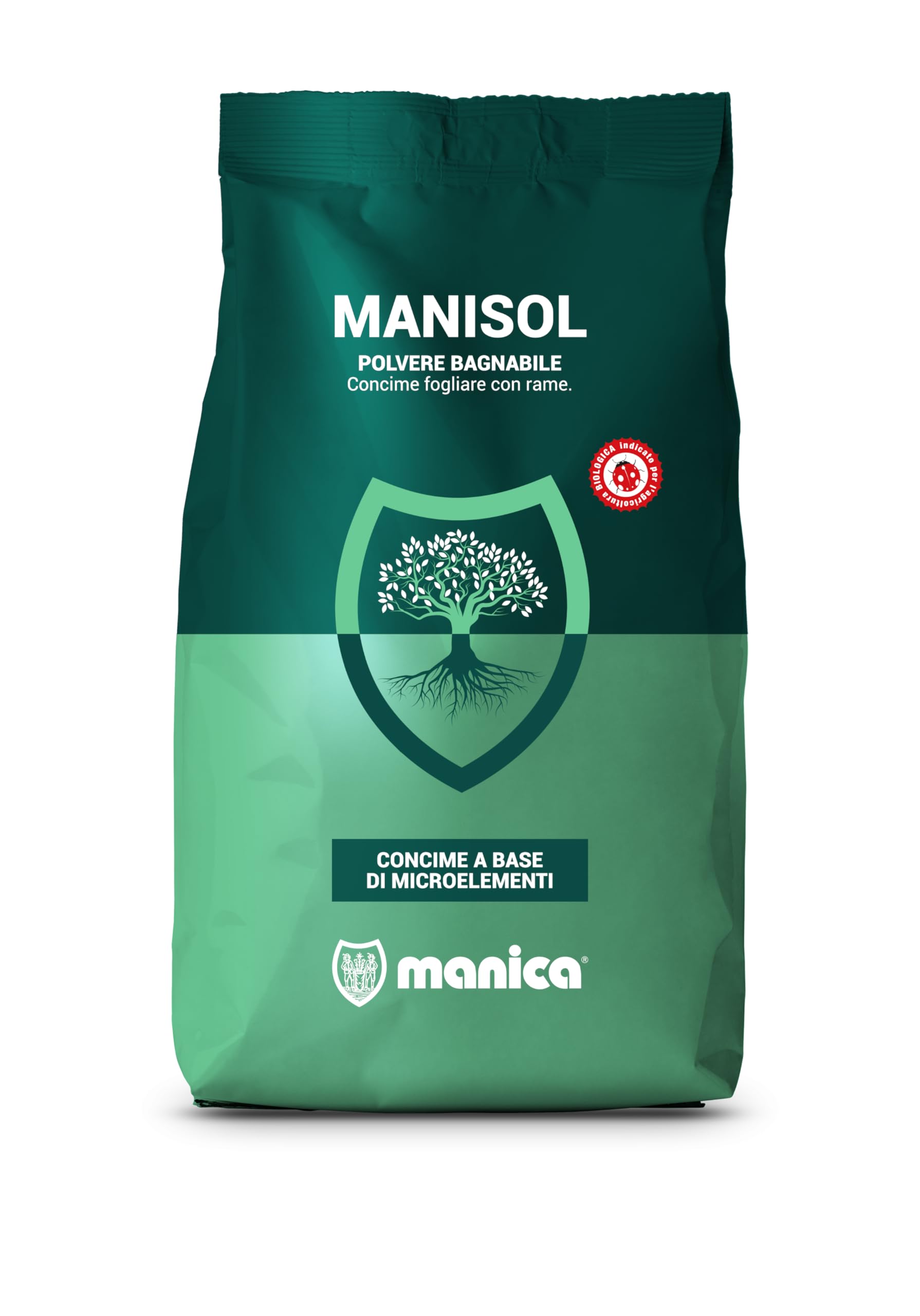 Manica Manisol concime fogliare con Rame 15Kg in Polvere bagnabile