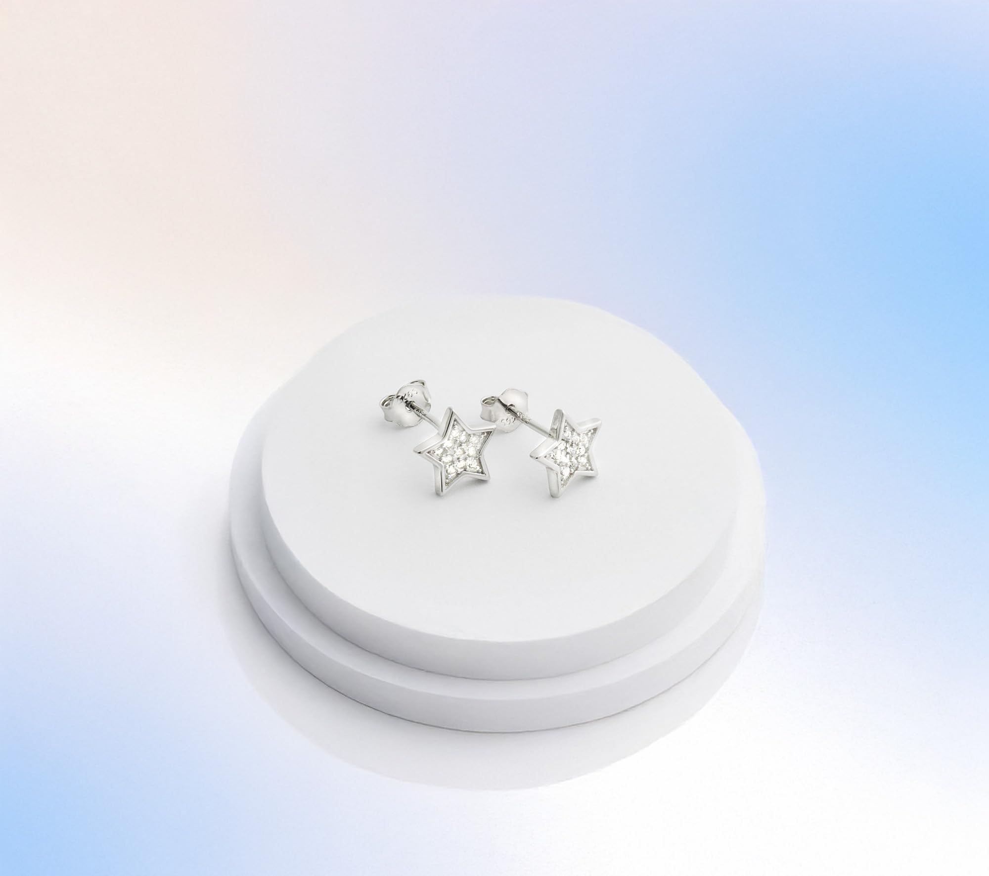 SOFIA MILANI - Orecchini da Donna in Argento 925 - con Pietra Zircone - Orecchini a Perno a Stella - 20606