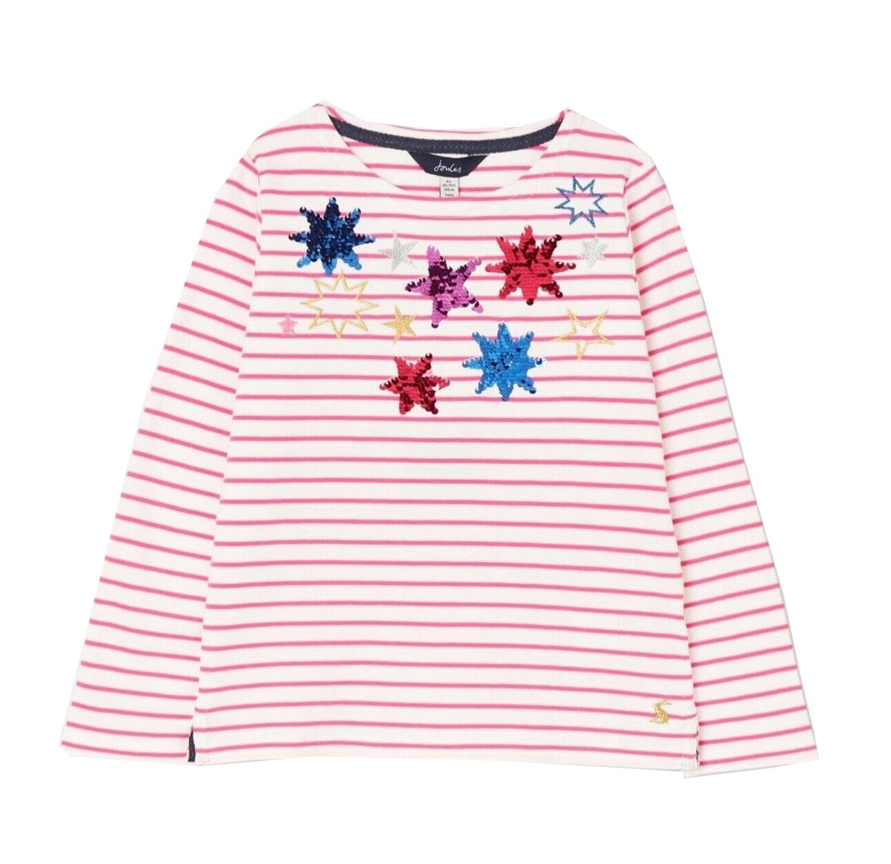 Joules Girl's Harbour Luxe (Toddler/Little Kids/Big Kids) Star Stripe 9 Years