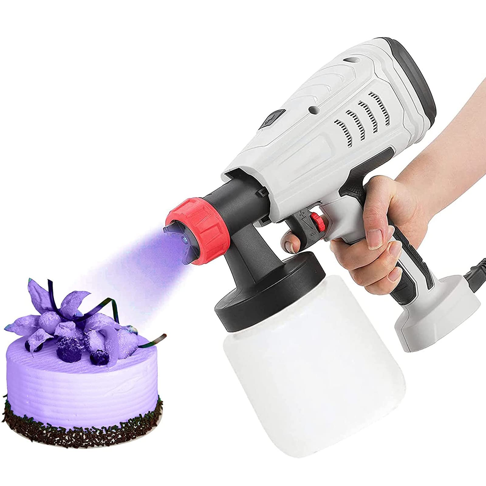 Buy Chocolate Spray , 800W Electric Paint Sprayer Cake Sandblasting Machine, 360° rotation of