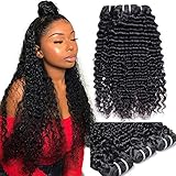Vipbeauty Virgin Malaysian Deep Curly Bundles 300g/11oz Double Weft Unprocessed Remy Human Hair...