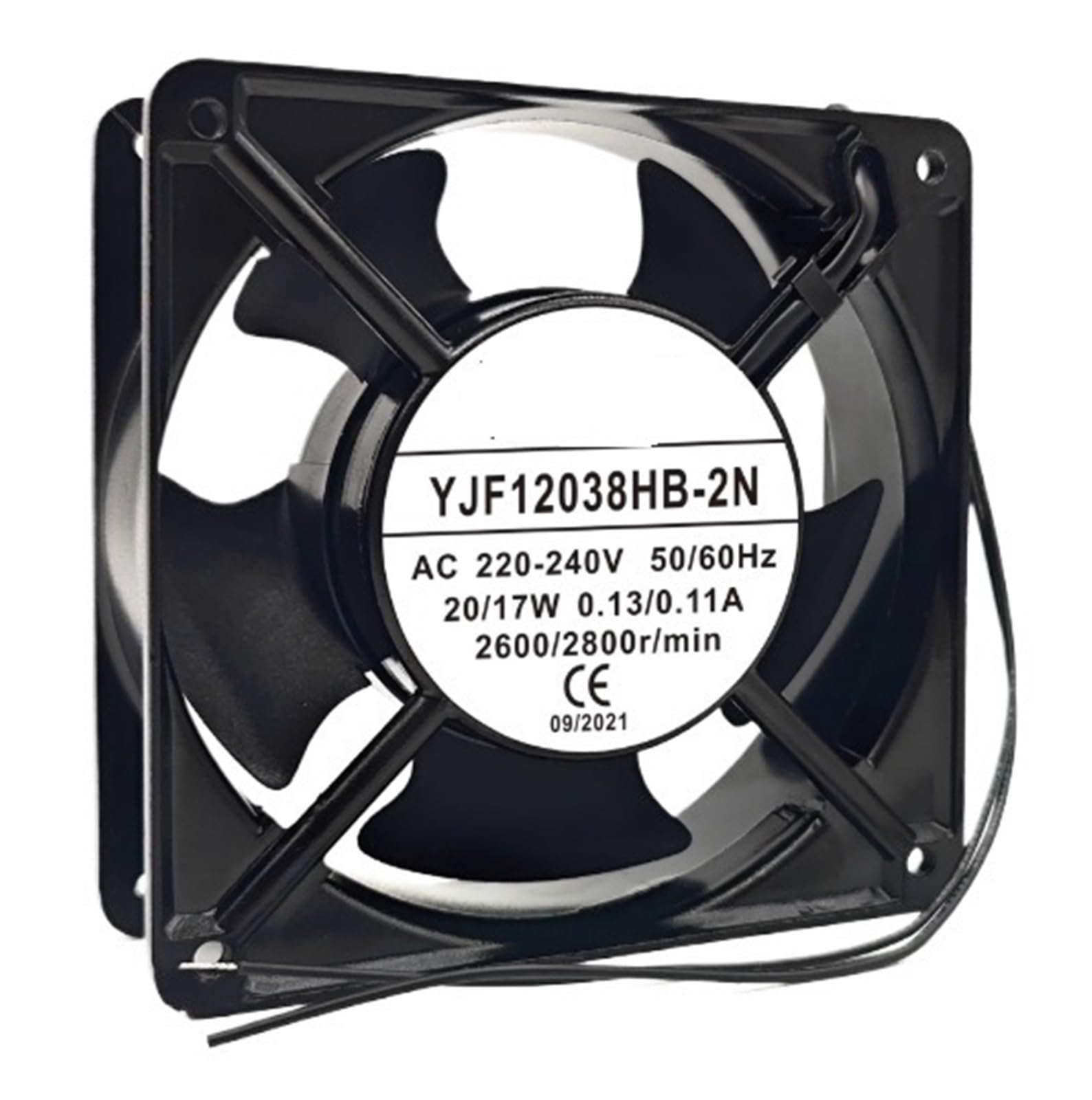 YMUGUEGH YJF12038HB-2N AC 240V 0.13A 120x120x38mm 2-Wire Cooling Fan