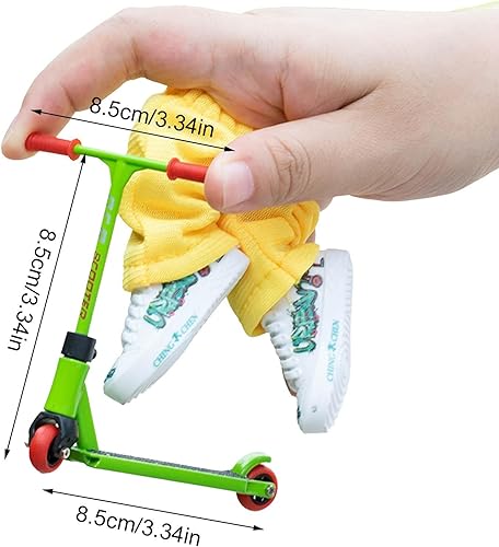 Miniatura 4 de Scooter de dedo, juego de scooter de dedo de aleación con scooters, zapatos de dedos, accesorios para tablero de dedos para movimiento de la punta