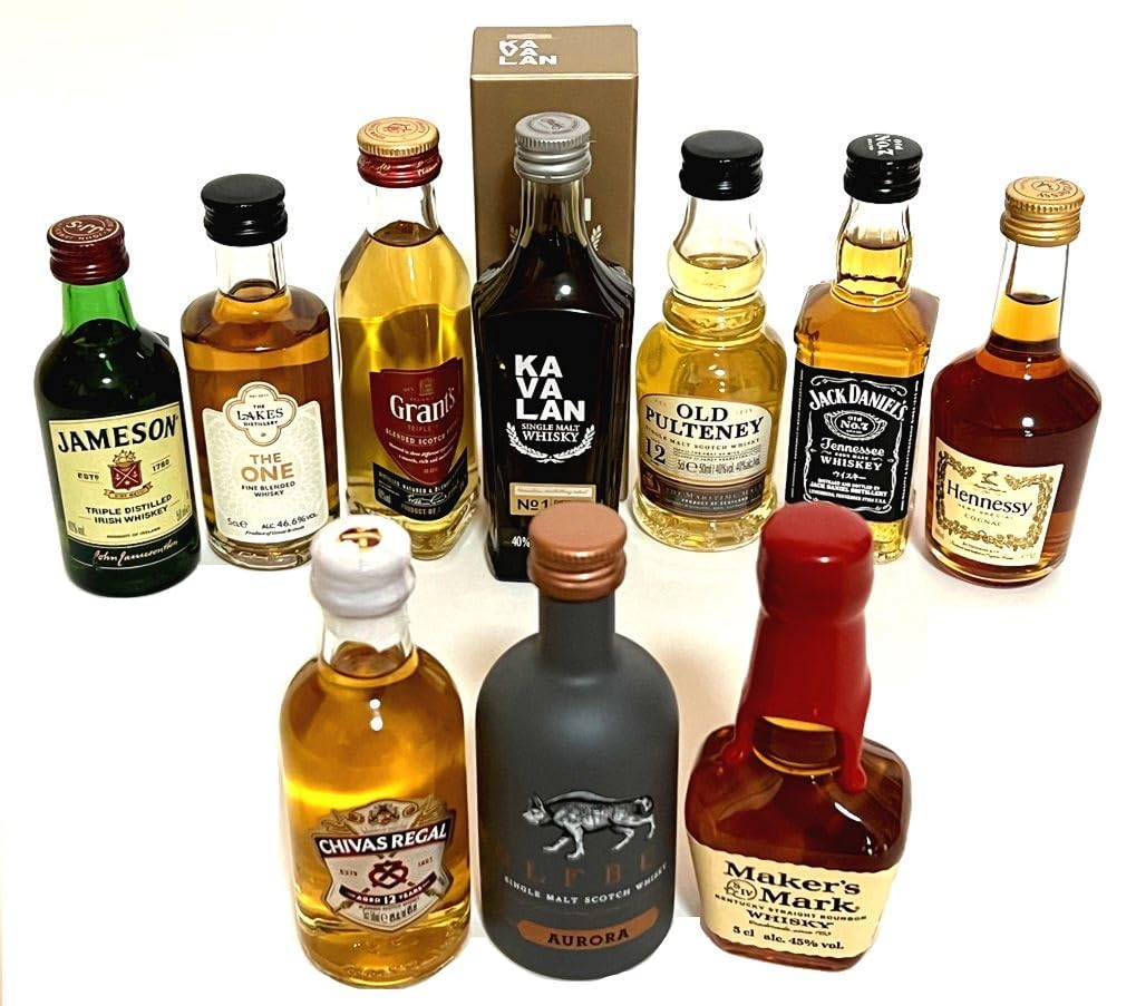 Amazon.co.jp: 輸入ウイスキー・ブランデー ミニチュアボトル 10本 