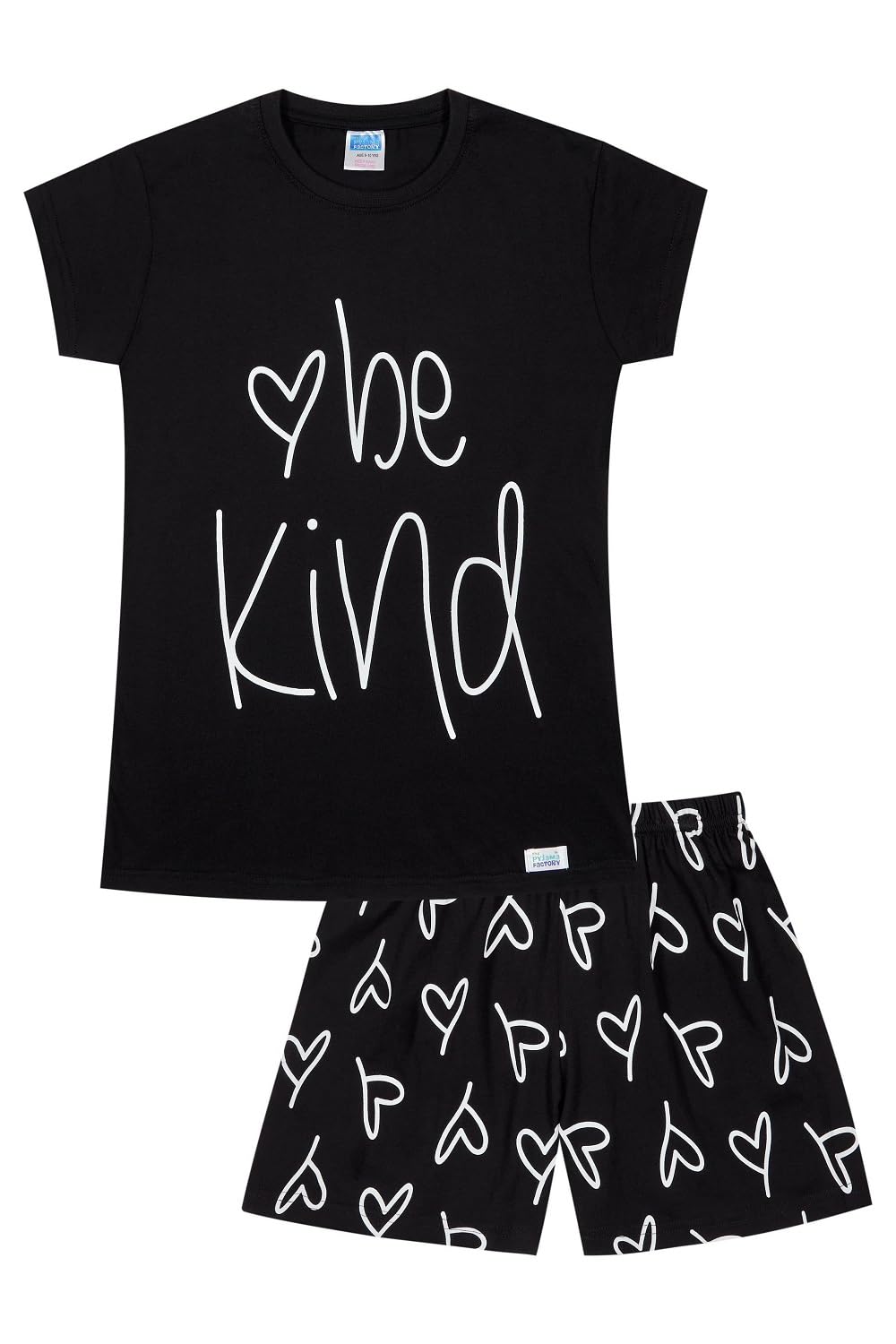 Girls Be Kind Love Short Cotton Pyjama Set