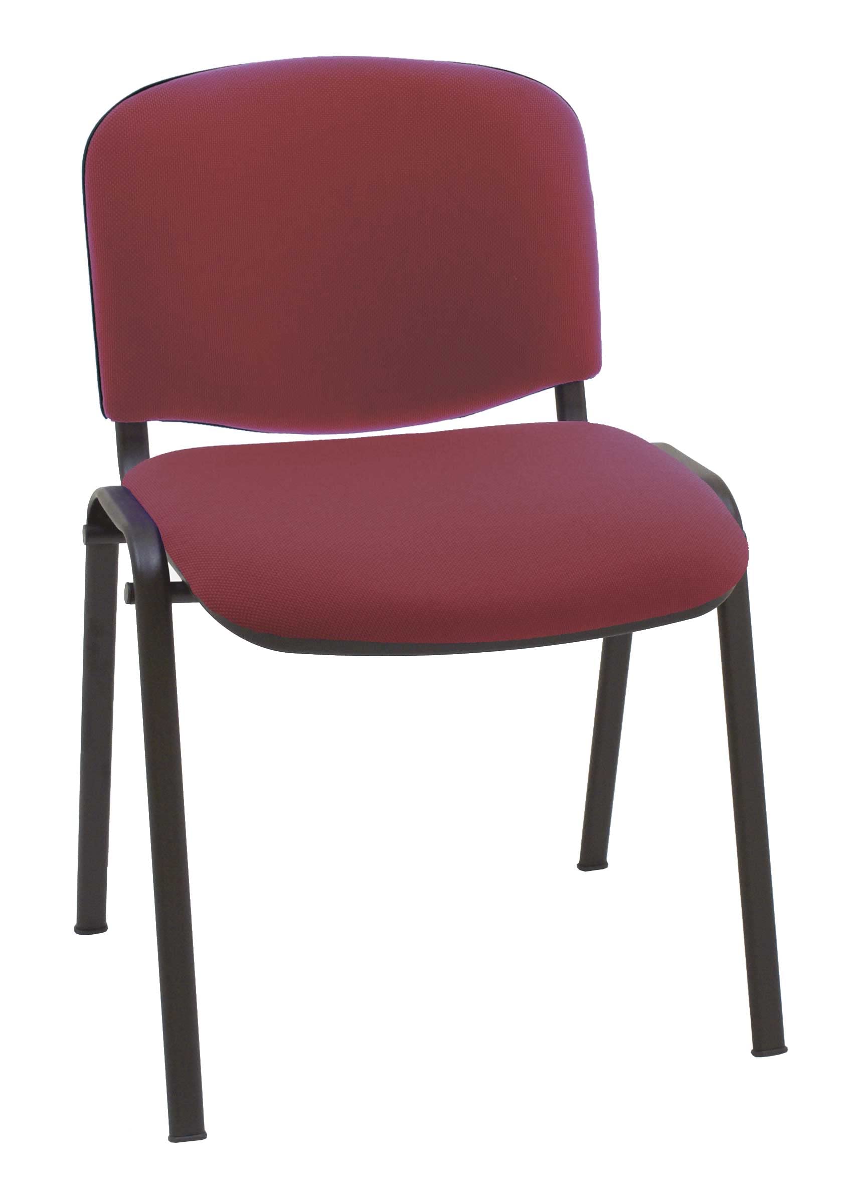 Confidente ISO Silla tapizada estructura negra burdeos