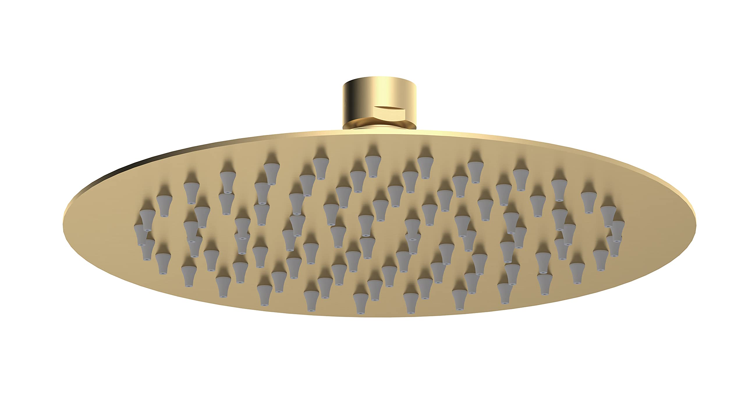 Nuie Showers Round Shower Head 200Mm (Brushed Brass).