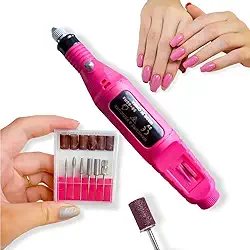 Lixadeira Unha Eletrica Profissional 110V/220V Kit Premium Manicure Pedicure Polir Modelar Cuticulas Salon Casa Portatil
