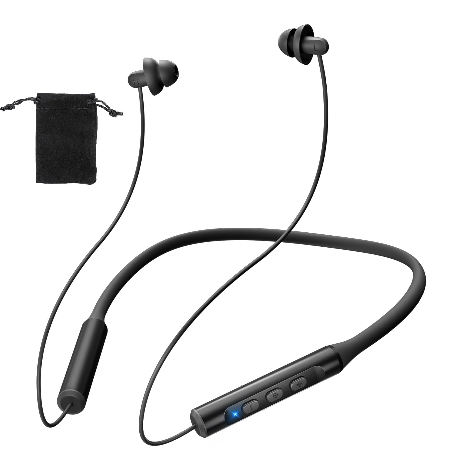 Parasom寝ホン ワイヤレス Bluetooth 5.4 寝ながらイヤホン 睡眠用イヤホン ネックバンド USB充電 音質良い 音楽再生 ハンズフリー通話 高遮音性 超小型 リモコン マイク付き 約13H使用時間 iPhone&iPad&Android対応 安眠 仕事 勉強 通勤通学適用 BA90NE