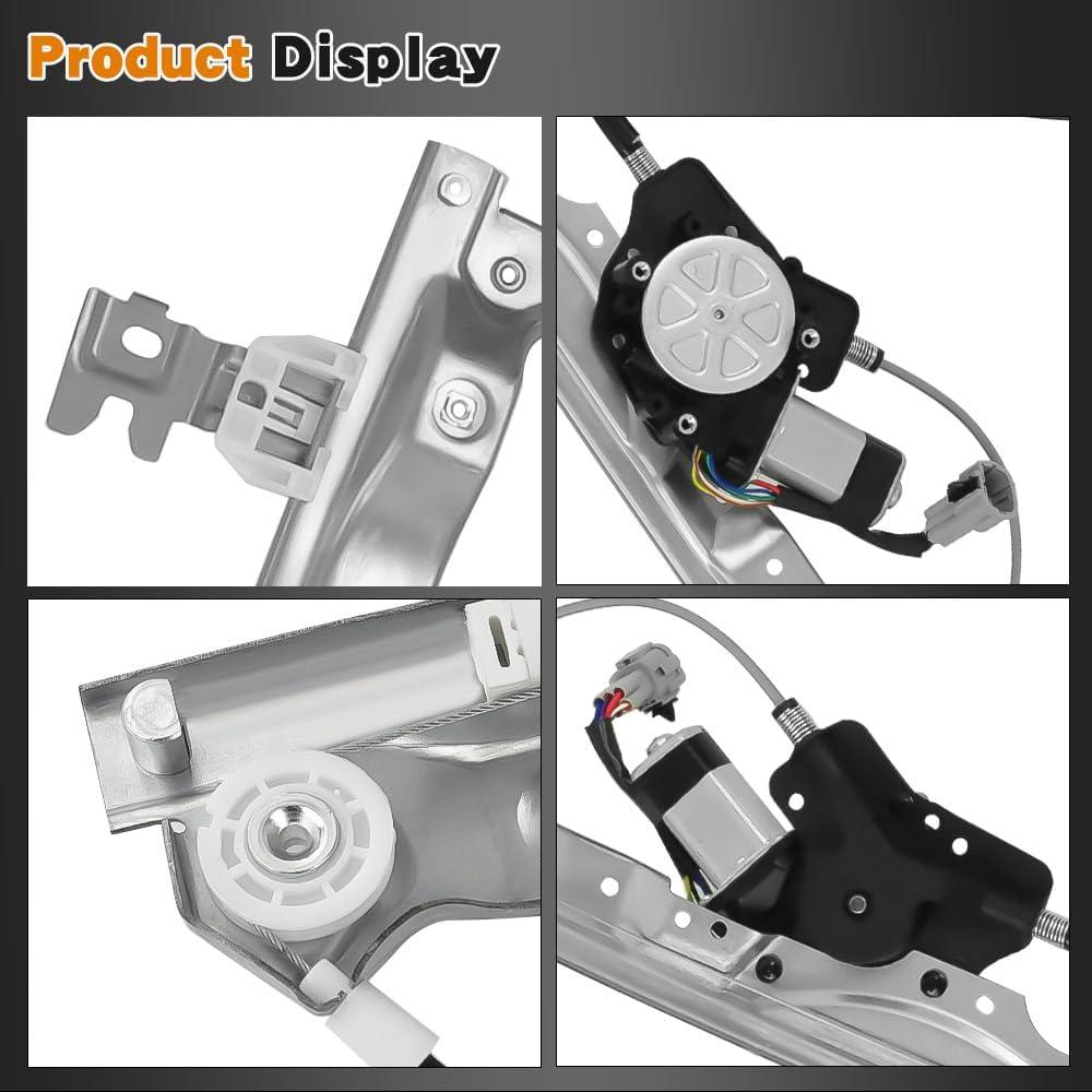 748-524 Front Left Driver Side Power Window Regulator with Motor 6 Pins Compatible with 2004-2010 Infiniti QX56 2004-2015 Nissan Armada Titan 2004 Pathfinder Armada Replaces 807217S000 388612