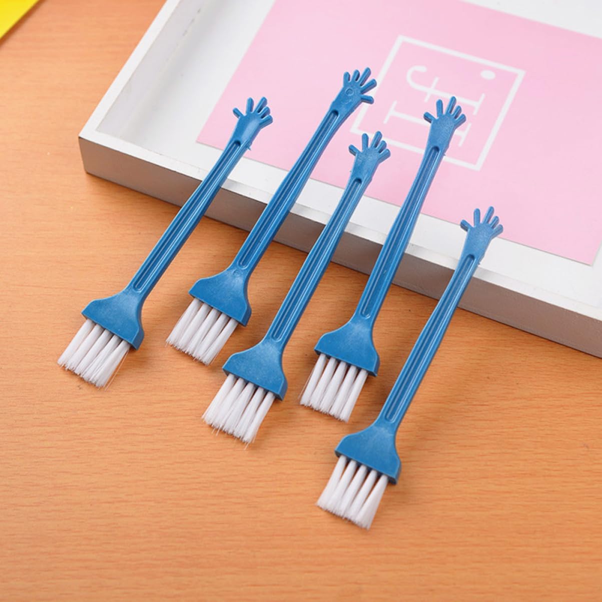 40pcs Mini Computer Cleaning Brush Five-Finger Shape Keyboard Duster Tool for Digital Products Lightweight Durable Material Random Color