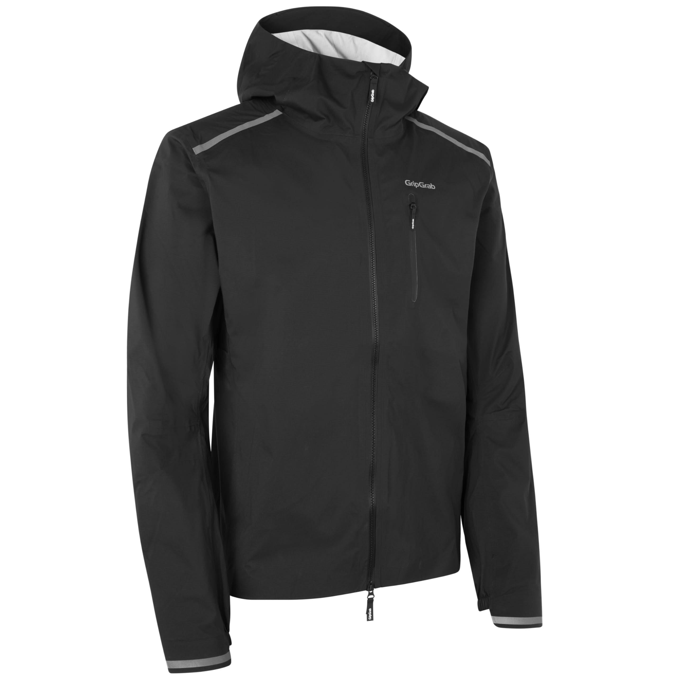 GripGrab EXPLR Waterproof Lightweight Cycling Rain Jacket with Under-Helmet Brimmed Hood Rainproof Unisex Bicycle Raincoat