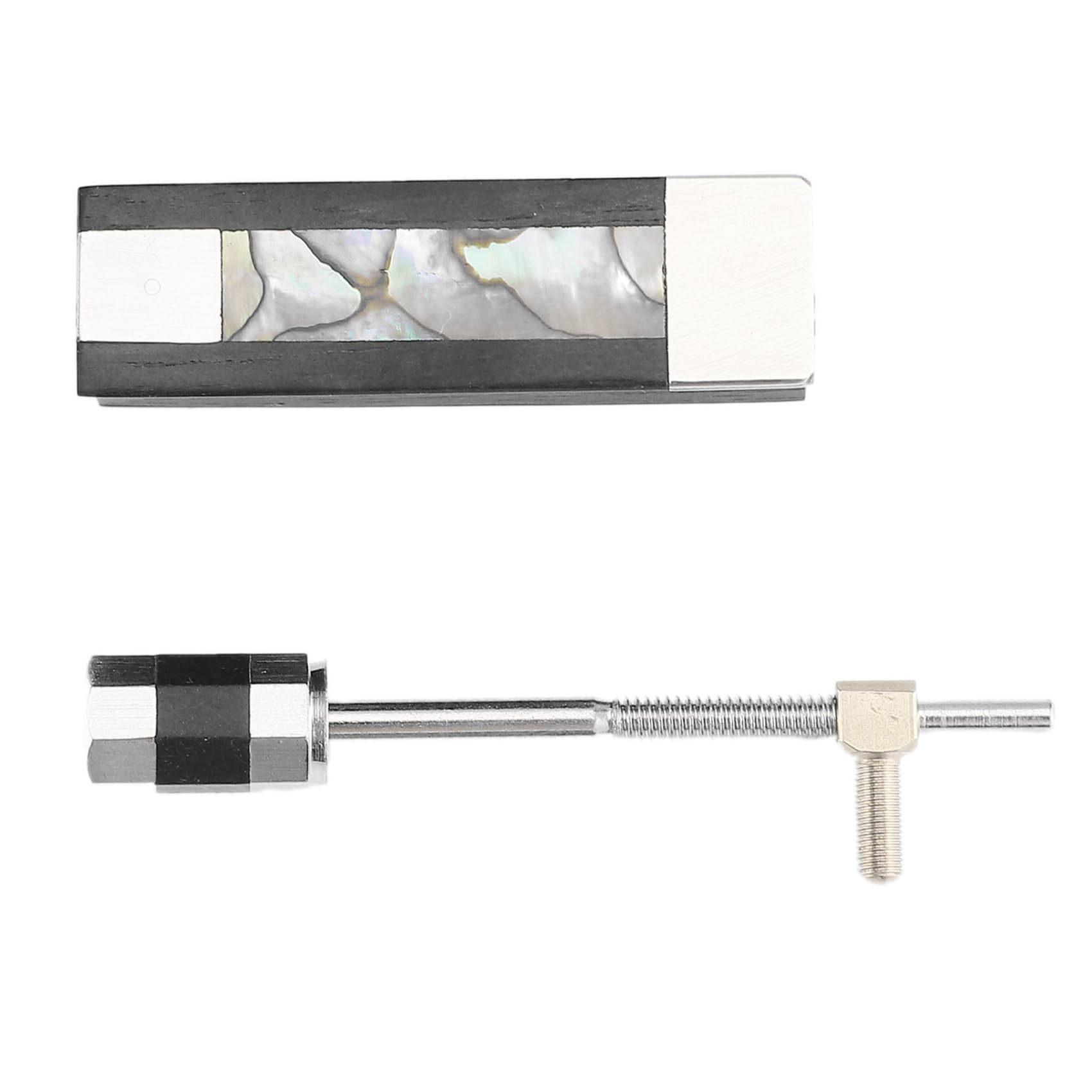 Geigenbogenfrosch 4/4 Violine Teile Metall Schwarz Silber | Hochwertiger Geigenbogenfrosch aus Metall, passend für 4/4 Violinen, perfekter Ersatz bei Beschädigung, einfache Montage.