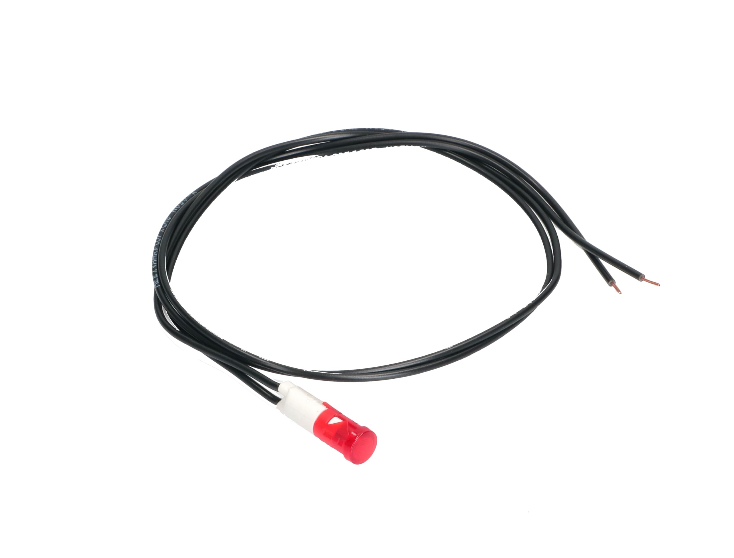 3 pz. spia luminosa rossa con cavi foro Ø8,5mm - Lunghezza cavi: 600mm - 250V T 90° per forno cucina scaldabagno boiler ecc.