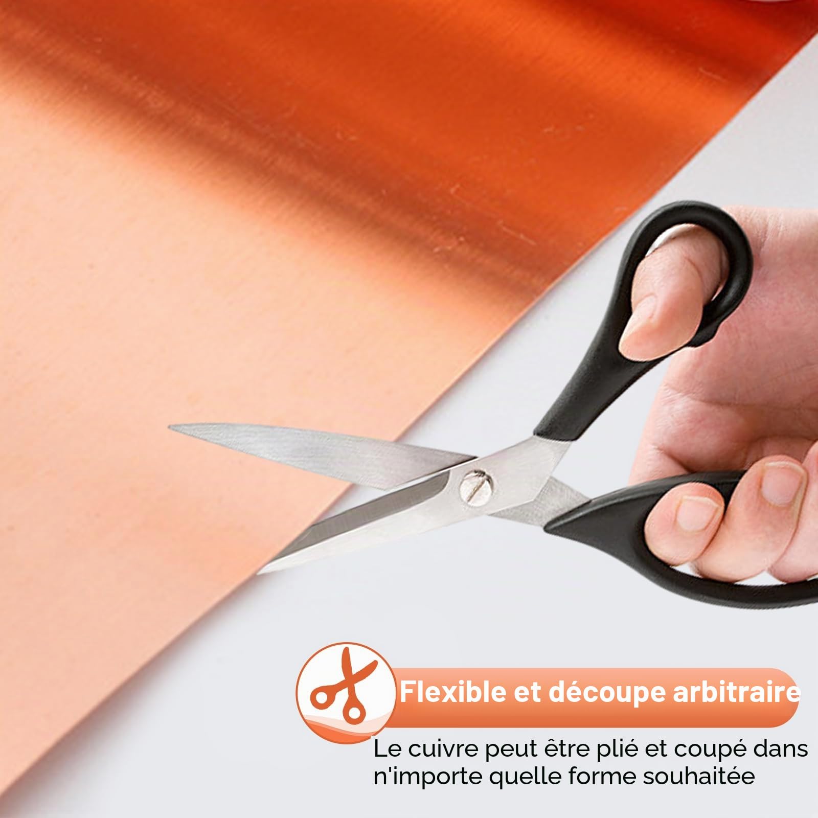 Plaque de Cuivre 2 Pièces Cuivre Plaque Tôle de Cuivre Feuille de Cuivre | 1000 x 200 x 0,1mm | Tôle de Cuivre Pure 99,9% | Pour Bijouterie, Bricolage et Usinage