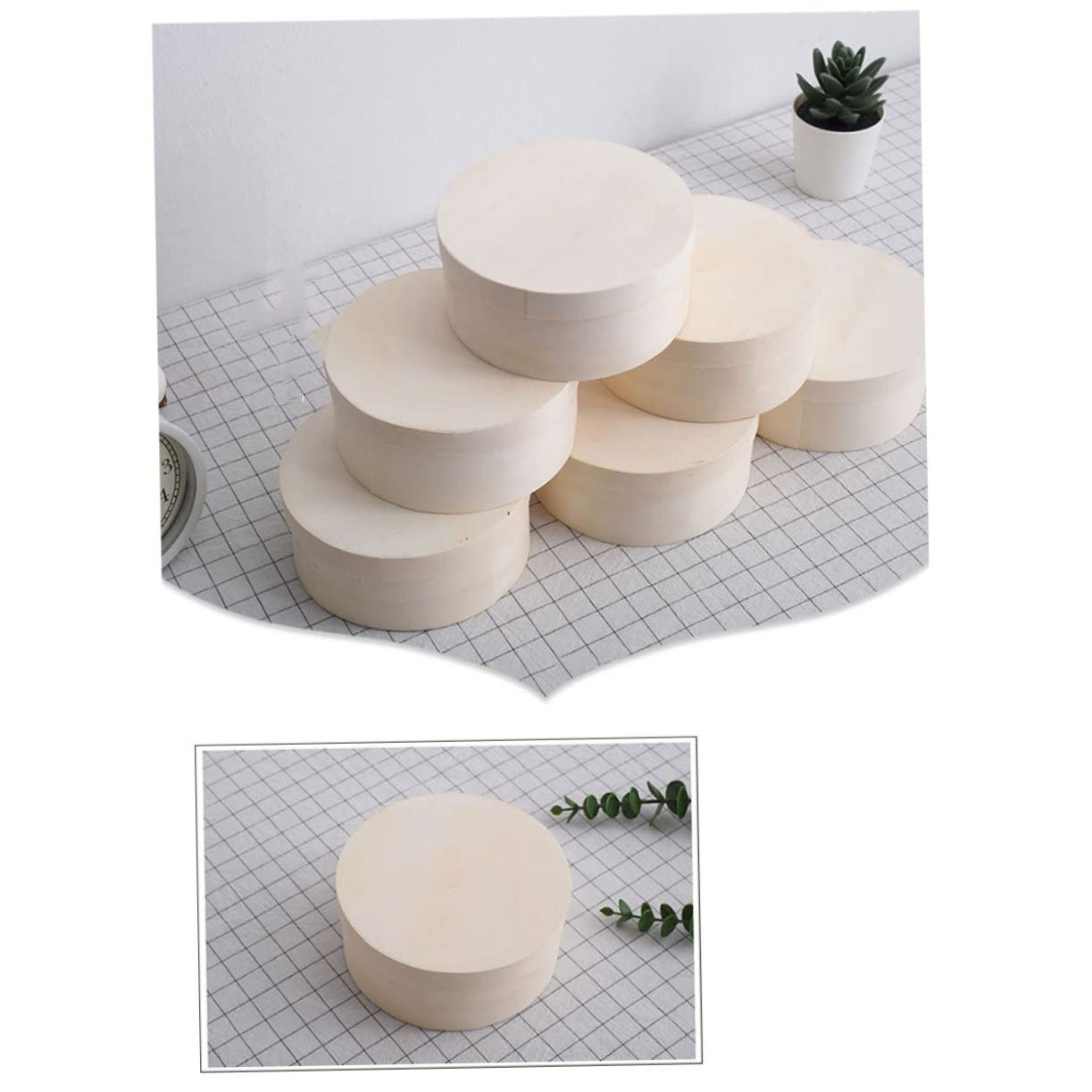 DECHOUS 6pezzi Scatola Legno Naturale Per Per Stoccaggio e Decorazione Per Festa e Attività Creative Per Ragazzo Ragazza e Adulti