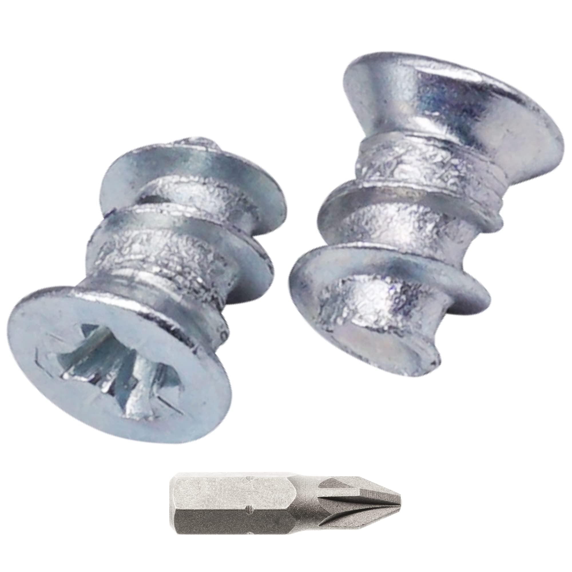 SKIR'CO (100 pcs) Zinc Plated Euro Screws 6.0 x 8 mm, Drawer Runner Screws, Flat Countersunk Head, Hinge Screws