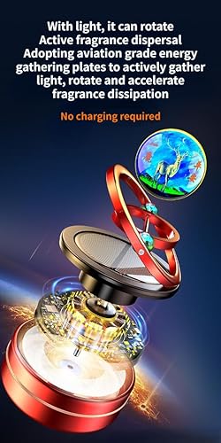 Miniatura 3 de kiobrvhe Ambientador solar para automóvil, para rellenar calcetines de automóvil, purificador de aire giratorio, difusor de aromaterapia, difusor de