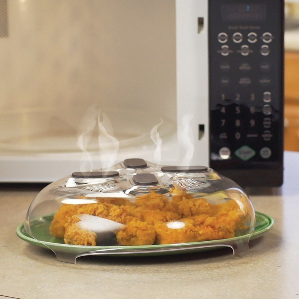 Mr.gadget's Solutions Mr. Gadget Solutions® Microwave Plate Cover Hover Anti-Sputtering Cover, New Food Splatter Guard