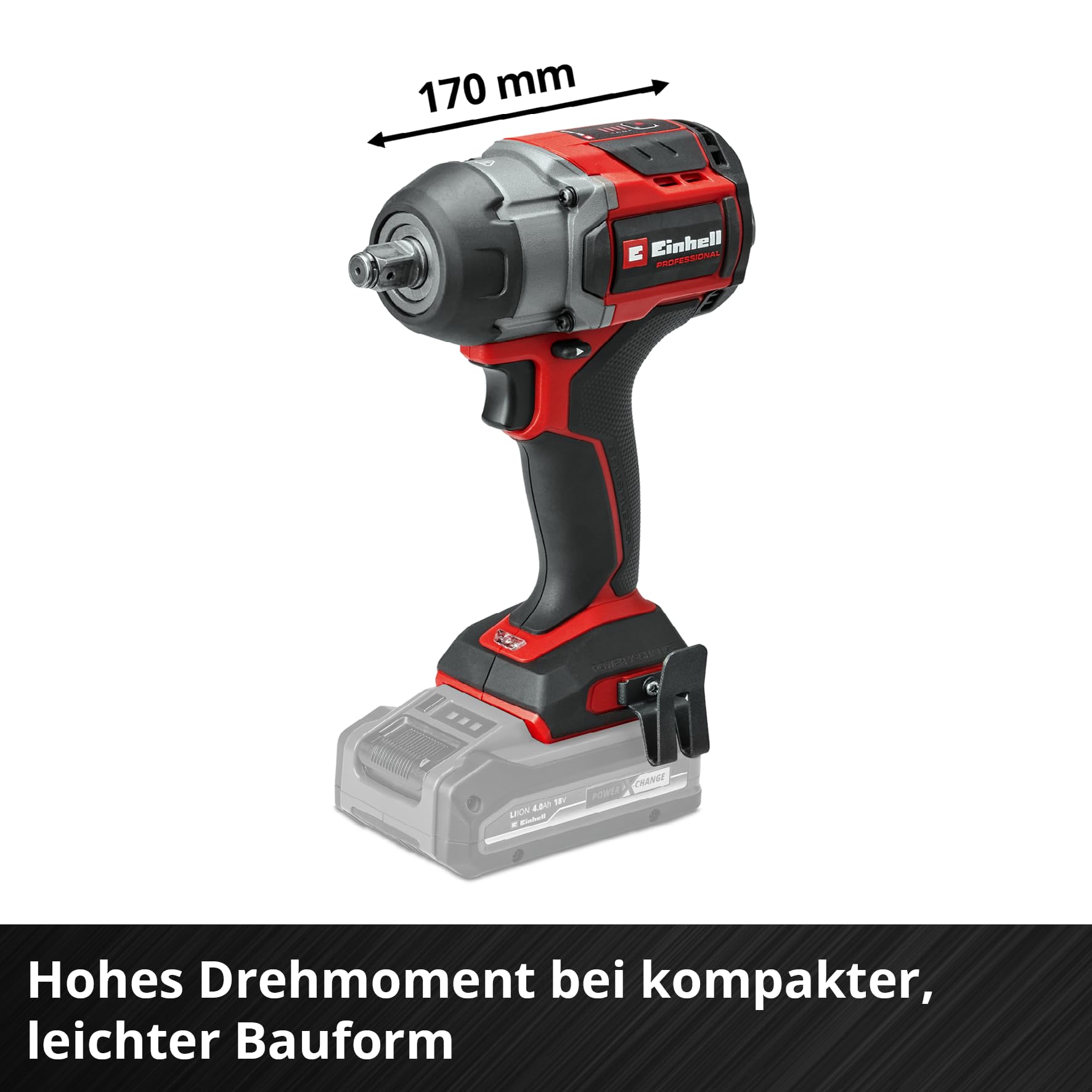 Einhell Professional Akku-Schlagschrauber TP-CW 18/750-C Li BL-Solo PXC (18 V, 750 Nm Drehmoment, Auto-Stop-Stufe, Brushless, Außenvierkant-Aufnahme, ohne Akku)