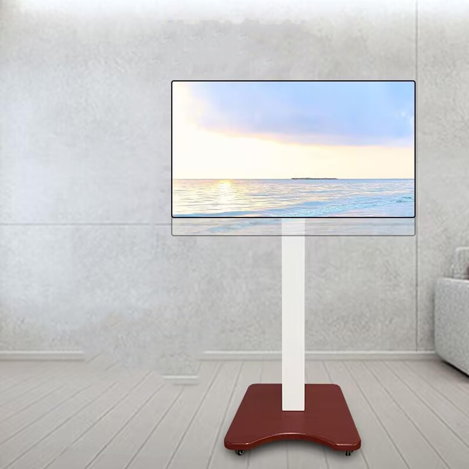 Support TV mobile à roulettes orientable pour téléviseur LED 27-50 pouces
