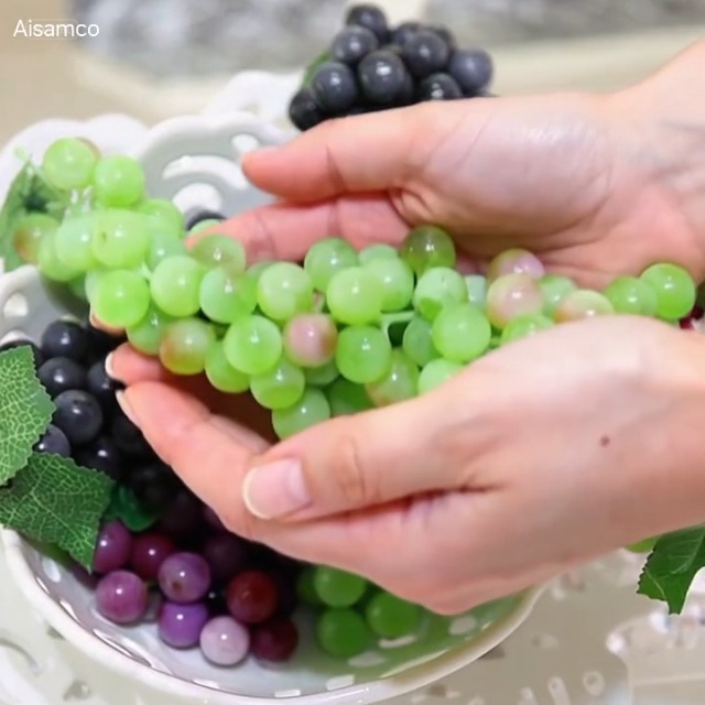 Grappolo D'uva Artificiale, Grappolo D'uva Finta, Uva Finta Realistica, In Plastica, Decorazione Per Matrimoni Vintage