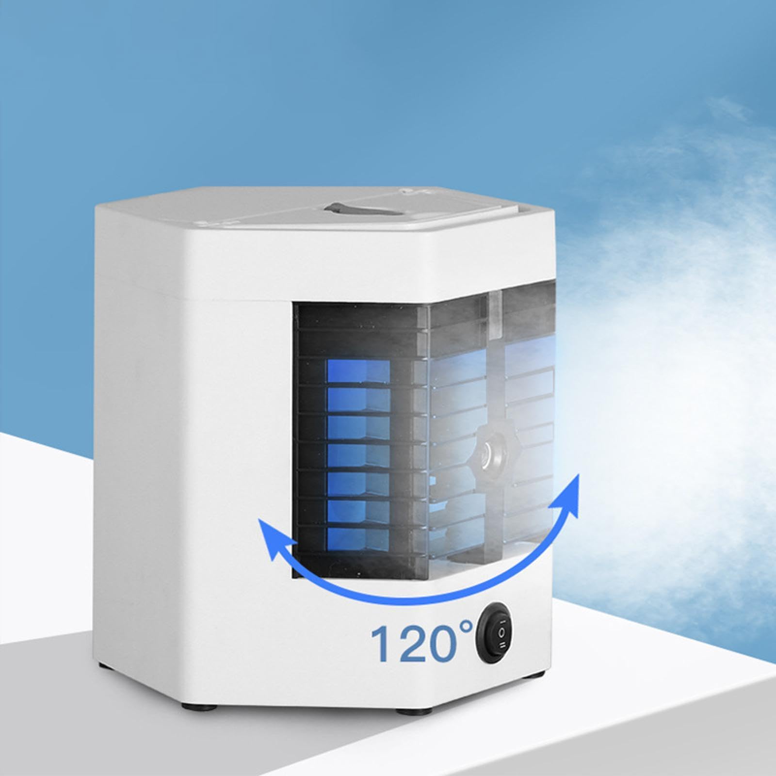 Portable Air Conditioner Small Evaporative Air Cooler Fan for Work Dorm Desk 2 Water Container-image-35