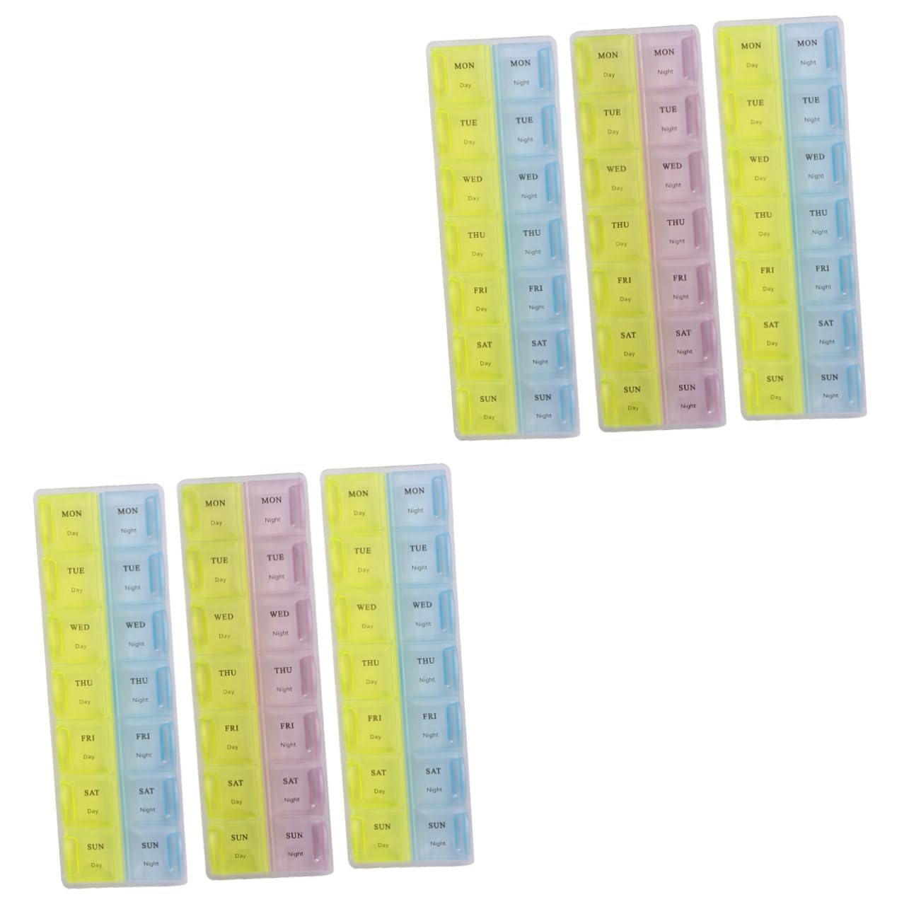 Pastillero semanal de 14 cajas para evitar olvidos organizador portátil azul