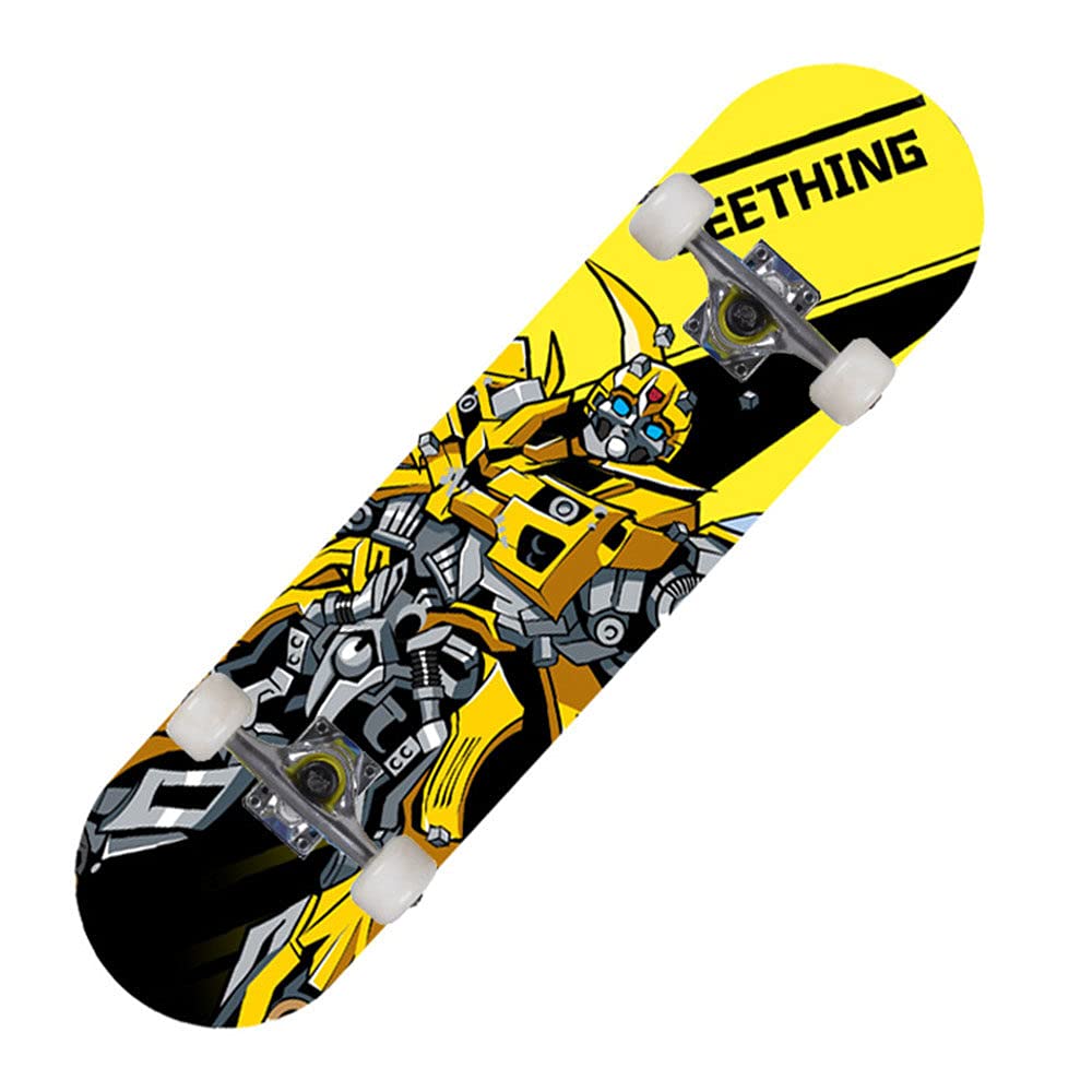 Standard Skateboards 31 7 Layer Maple Deck Concave Complete Skateboard Double Kick Waterproof Cool Painting Beginners Teen Boys