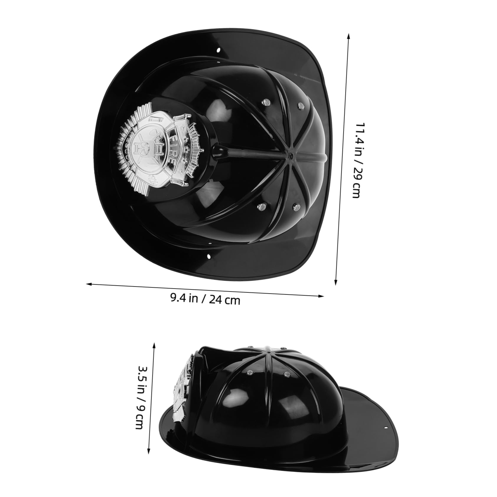 Gogogmee 2pcs Toddler Firefighter Hat Boys and Girls Fireman Cosplay Helmet Decorative Fireman Accessories