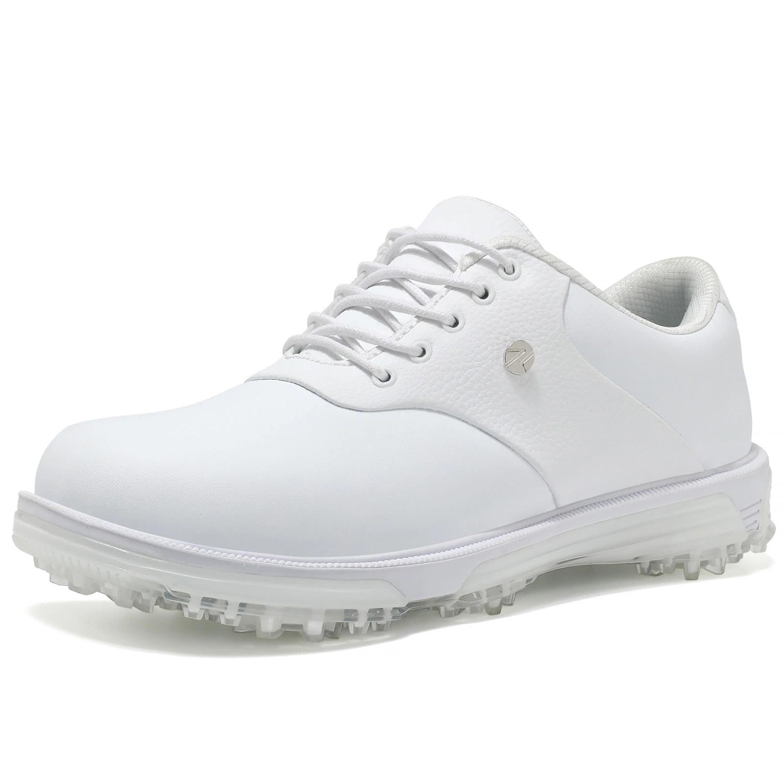 ULTIANT Chaussures de Golf pour Homme : Crampons Fixes imperméables avec Protection en TPU, antidérapantes, pour Le Golf et Les Loisirs