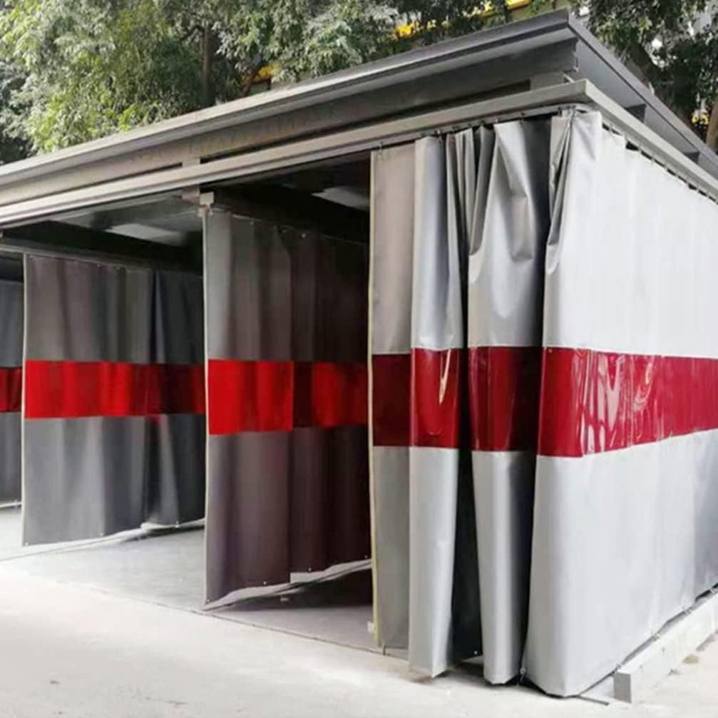 Welding Curtain Glass Fiber Welding Blanket with Transparent Window Welding Protection Welding Blanket Welding Blanket Insulation Fireproof Cover(Size:W4xH2.5m,Color:Gray)