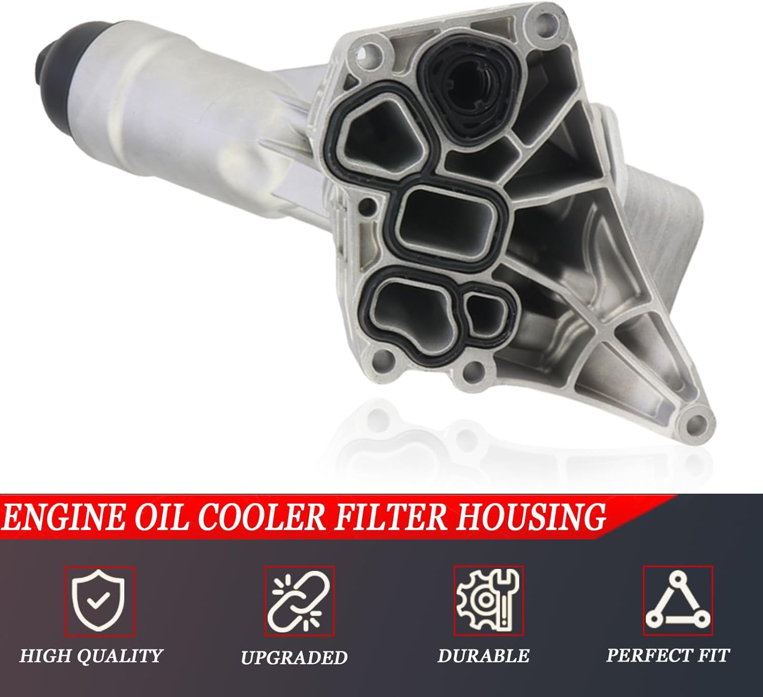 11428651710 Upgrade Aluminum Engine Oil Cooler Filter Housing with Oil Cooler Sensors & Gaskets for BMW B48 230i 330 430i 530i 540i X3 X4 Z4 G20 G22 G320 G11 G01 G02 2017-2023,11428580414 11428580415