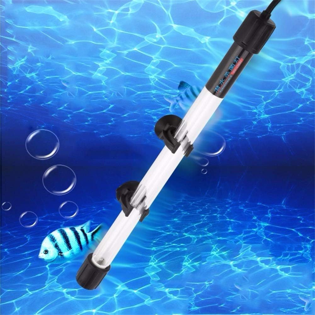 MYSTERILIZER Aquarium Fish Tank UV Light Underwater LED Lamp Germicidal Lamp LED Waterproof Sterilizer Light for Pond Fish Tank Sump Swim Pool,13W