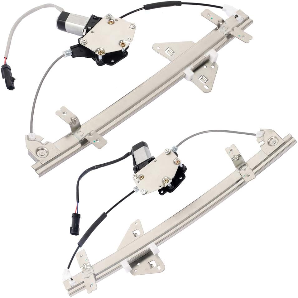 SCITOO 741-598 and 741-599 Power Window Regulator Driver Side and Passenger Side Compatible for 2000-2004 for Dodge Dakota,1998-2003 for Dodge for Durango, Power Window Regulator With Motor