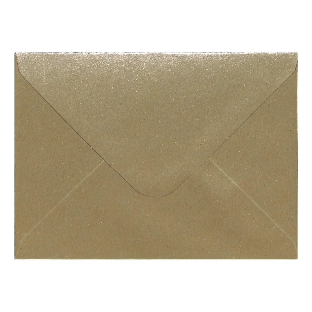 Pack of 50 Champagne Kraft Pearl 133mm x 184mm Gummed 115gsm 5x7 Inch Invitation Coloured Envelopes