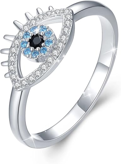 Evil Eye Ring 925 Sterling Silver 
